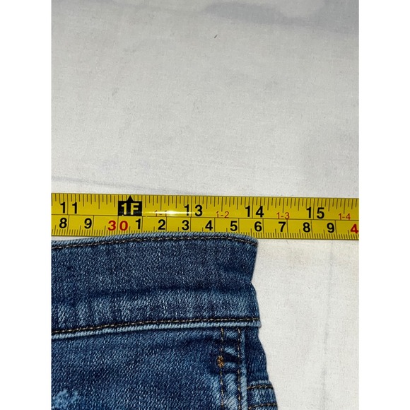 Madewell 9" High-Rise Skinny Jeans Distressed Raw Hem Medium Wash Blue Size 27 - Picture 8 of 10